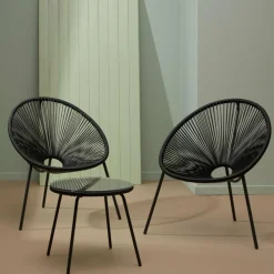 Salon De Jardin^CASA ACAPULCO Salon De Jardin Noir