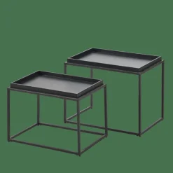Tables D'Appoint^CASA APOLLO Table D'appoint Set De 2 Noir