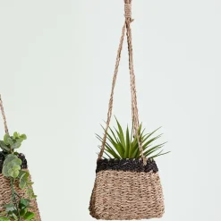 Porte-Plantes À Suspendre^CASA BAKU Pot à Suspendre Noir, Naturel