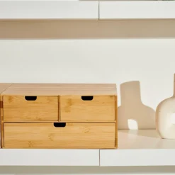 Accessoires Bureau^CASA BAMBOO Armoire De Rangement 3 Tiroirs Naturel