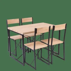 Tables À Manger^CASA BASIC Set à Dîner Naturel