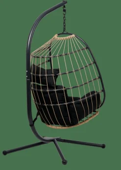 Chaises Suspendues^CASA BAZAI Chaise Suspendue Avec Support Noir