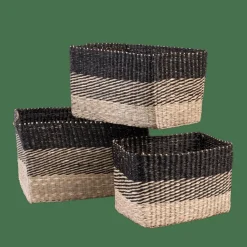 Paniers Tiroirs^CASA BOBO Panier Tiroir Noir, Naturel