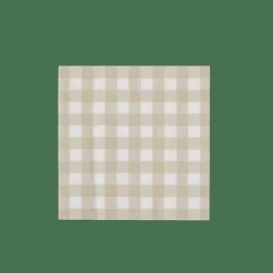 Serviettes^CASA CHECK SAND Set De 20 Serviettes Beige