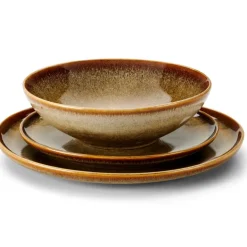 Assiettes^CASA COZY BROWN Assiette Creuse Brun