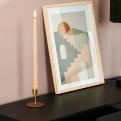 Bougies^CASA DUO Bougies Dîner Set De 2 Brun