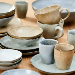 Assiettes^CASA EARTH LAGOON Assiette à Dessert Vert Clair