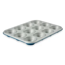 Moules^CASA GREENBAKE Moule à Pâtisserie Pour 12 Muffins Bleu