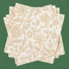 Serviettes^CASA HENNA FLOWER Set De 20 Serviettes Rouge, Beige