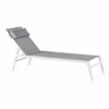 Chaises Longues^CASA HUGO Chaise Longue Set De 2 Blanc / Gris