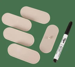 Accessoires Bureau^CASA JACQUI Storage étiquettes Et Feutre Pour Caisse Pliante Beige