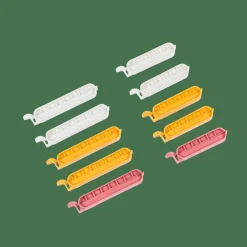Accessoires De Cuisine^CASA KLIPPER Clips De Fermeture Set De 10 Mélange De Couleurs Gris, Jaune Foncé, Terre Cuite