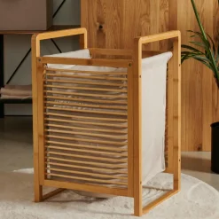 Paniers À Linge^CASA LINOLUX BAMBOE Panier à Linge Naturel