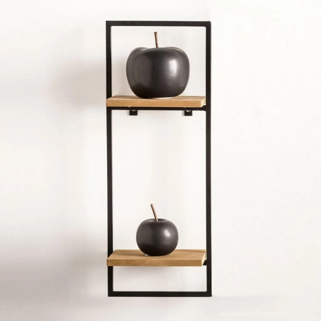 Étagères Murales^CASA MIX&MATCH Étagère à Suspendre Noir, Naturel