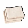 Torchons^CASA MULTI Chiffon Microfibre Set De 3 Noir