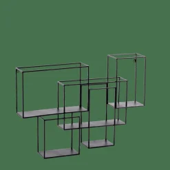 Étagères Murales^CASA MULTO Étagère à Suspendre Noir