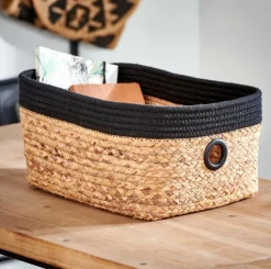 Paniers Tiroirs^CASA NATUREL Panier Tiroir Noir, Naturel