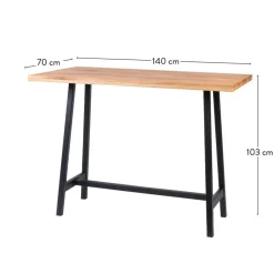 Tables Hautes^CASA OAK SPLIT Table De Bar Naturel