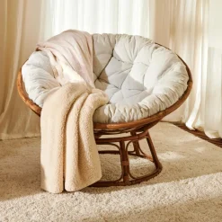 Fauteuils^CASA PAPASAN Chaise Lounge Naturel, Blanc Cassé