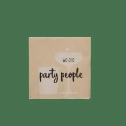 Serviettes^CASA PARTY PEOPLE Set De 20 Serviettes Beige