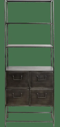 Étagères Murales^CASA PHARMA Étagère Murale Avec 4 Tiroirs Noir