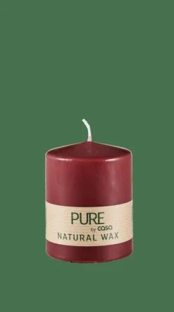 Bougies^CASA PURE Bougie Cylindrique Rouge Foncé