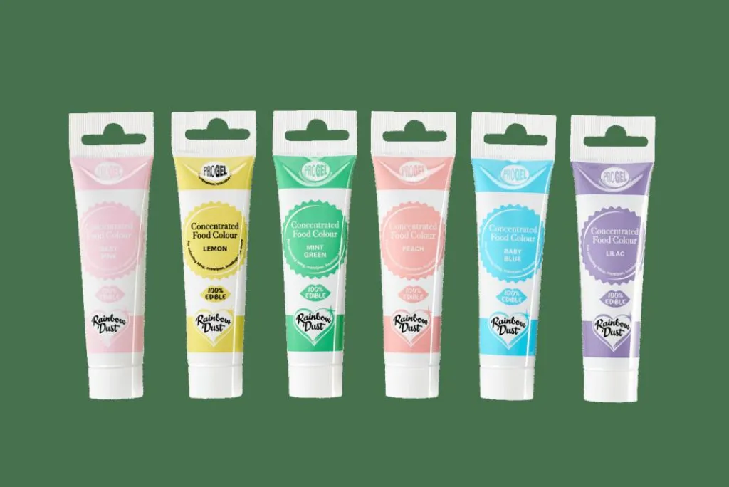 Alimentation^CASA RAINBOWDUST 6 Gels Colorants Pâte à Sucre Couleurs Pastel Diverses Couleurs