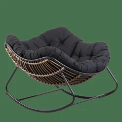 Fauteuils De Jardin^CASA ROCKO Chaise à Bascule Noir