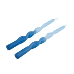 Bougies^CASA SPIRAL Bougie Dîner Bleu