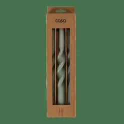 Bougies^CASA SPIRAL Bougie Torsadée Vert