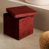 Kids|Poufs De Rangement^CASA STOR Pouf Pliable Avec Rangement Bordeaux