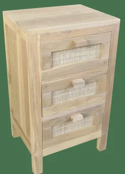 Commodes^CASA TECK Armoire à 3 Tiroirs Naturel