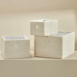 Boîtes De Rangement^CASA TEDDY Panier Pliable Blanc Cassé