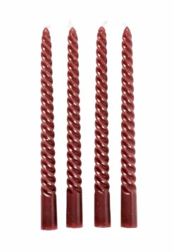 Bougies^CASA TWIST Bougies Torsadées Set De 4 Orange
