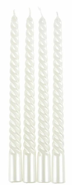 Bougies^CASA TWIST Bougies Torsadées Set De 4 Vert