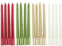 Bougies^CASA TWIST Bougies Torsadées Set De 4 Vert