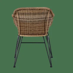 Chaises De Salle À Manger|Chaises De Jardin^CASA VIENNA Chaise De Salle à Manger Noir, Naturel